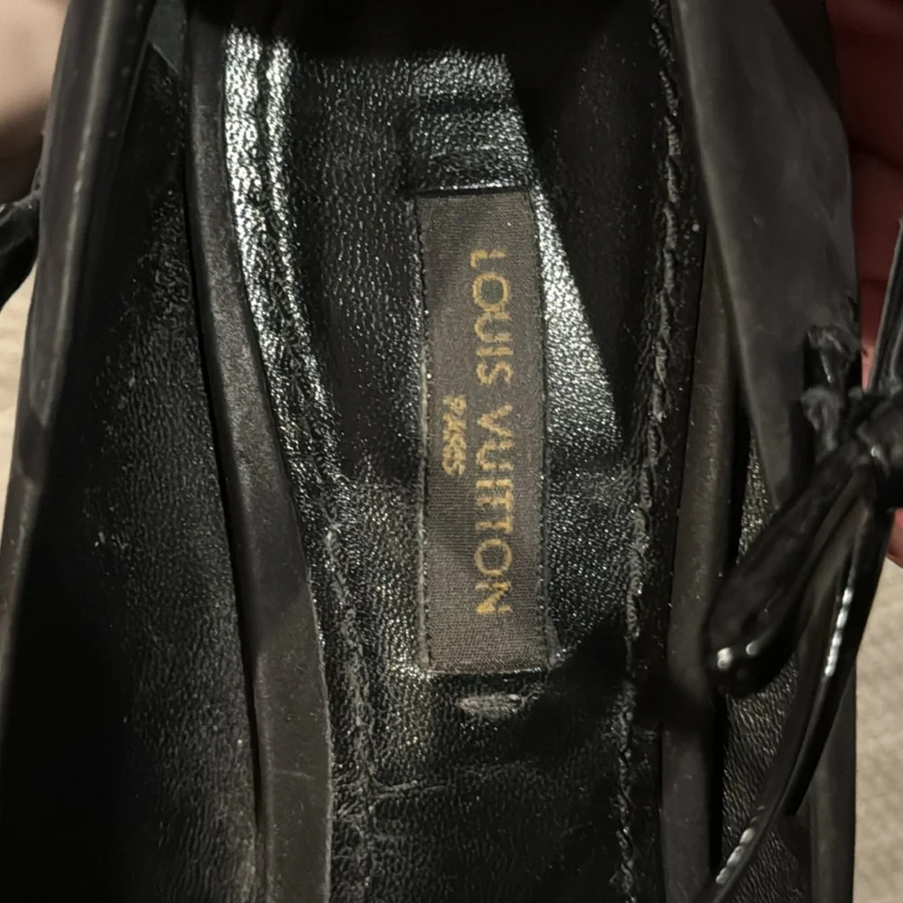 Louis Vuitton Black Suede Varennes Strap Platform Pumps - Picture 5 of 12